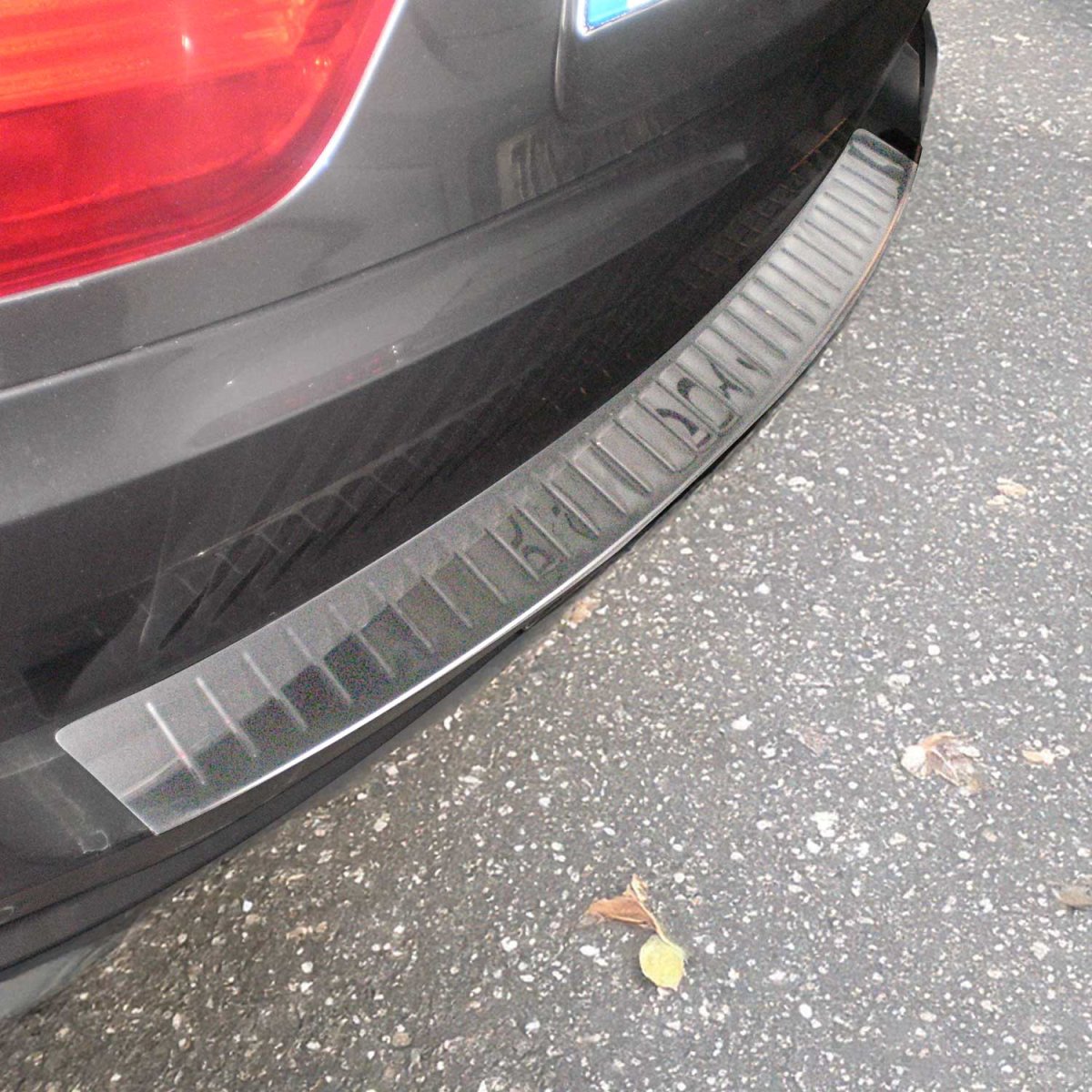 BMW X5 Rear Bumper Sill Cover - Omac - S.Steel - Gloss Silver - '07-'13